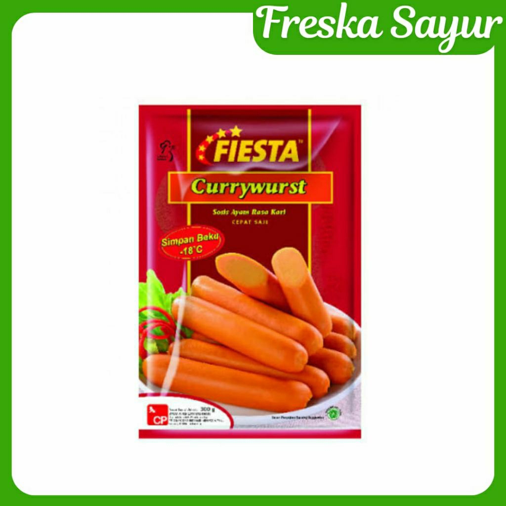 

Fiesta Currywurst Sausage 300 gr | Sosis Ayam Rasa Kari