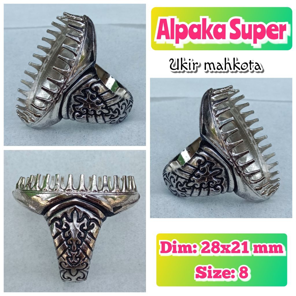 emban batu akik alpaka super ukir navajo.72