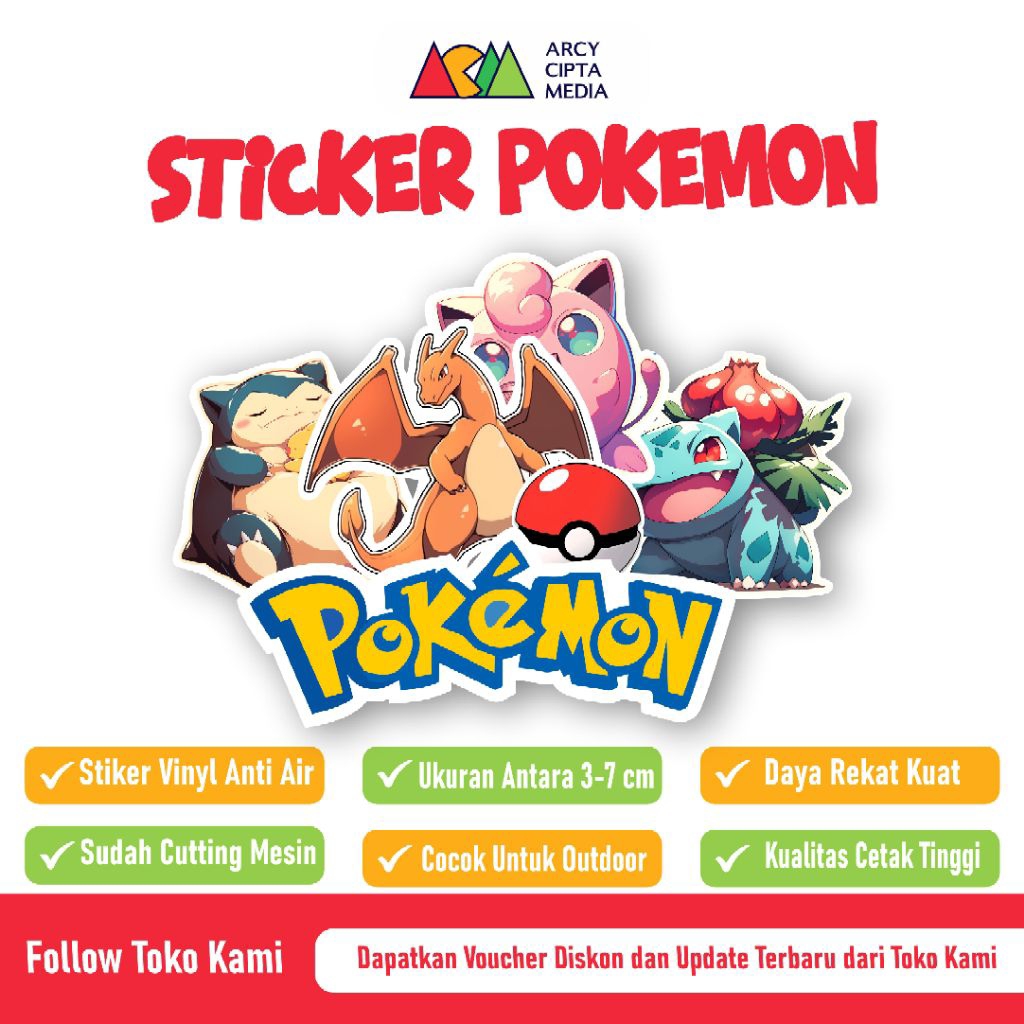 

Stiker Pokemon Stiker Karakter Untuk Tumbler Laptop Hp Case Koper Motor dll