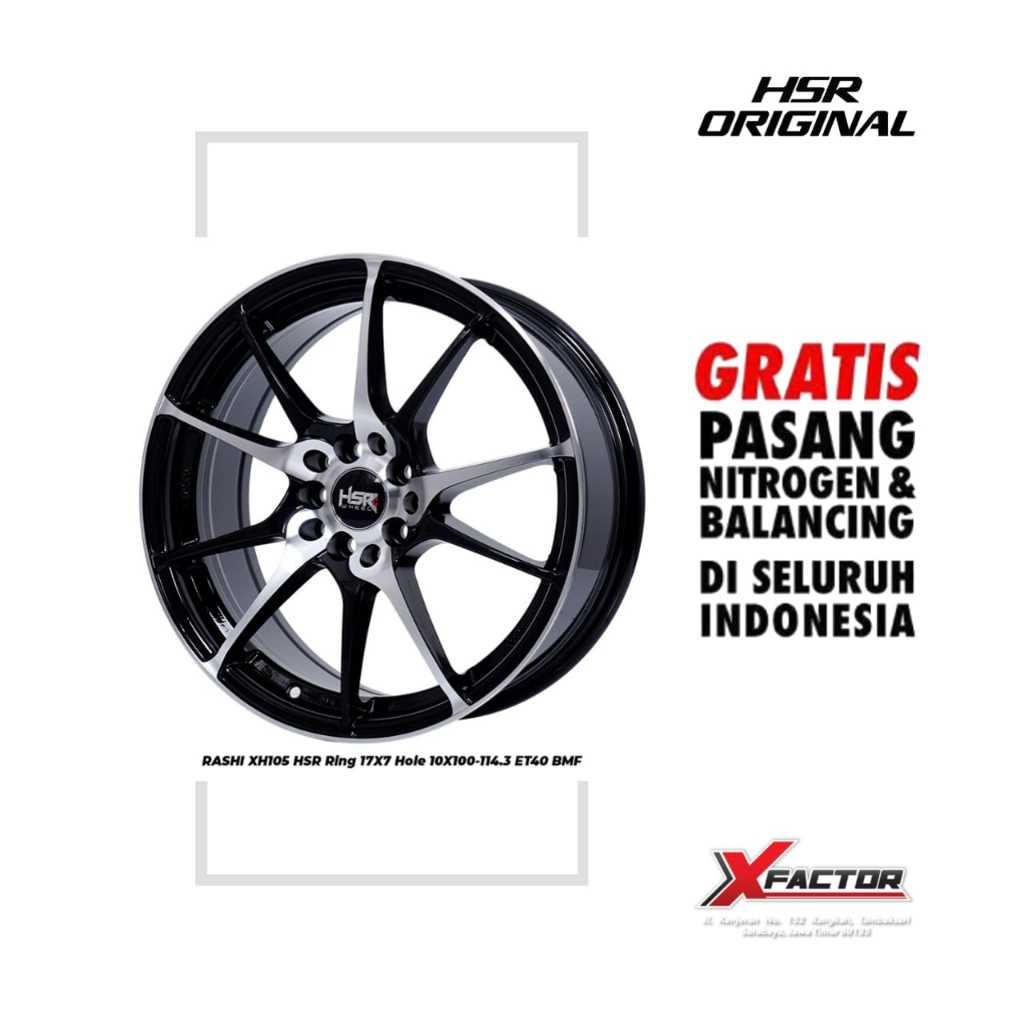 VELG MOBIL HSR R17 HSR RASHI R17X7 H10X100-114,3 ET40 BMF