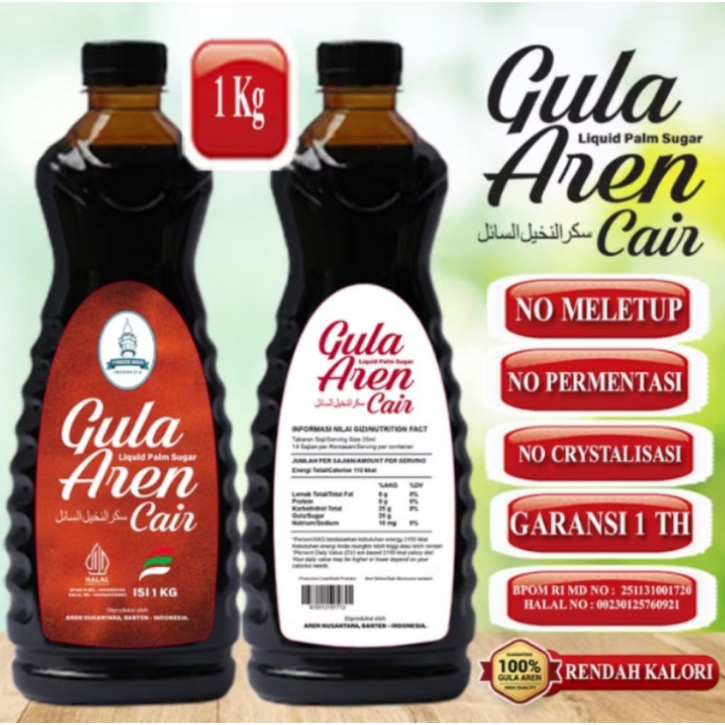 

Gula Aren Cair Asli Murni 1kg Brown Sugar Cair Asli 100% Organik Liquid Palm Sugar 100 % Original Pondok Aren