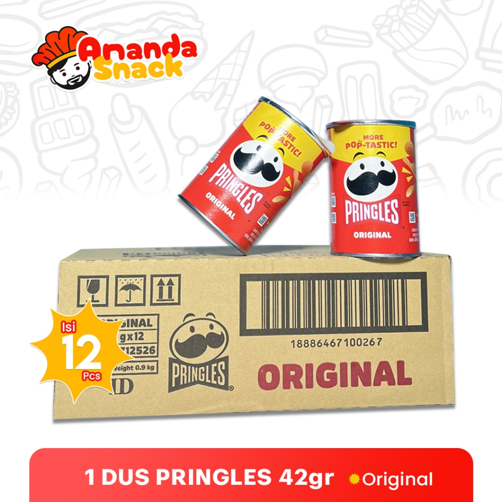 

Pringles Mini 42gr (1 Karton isi 12) / Pringles Snack Keripik Kentang Original