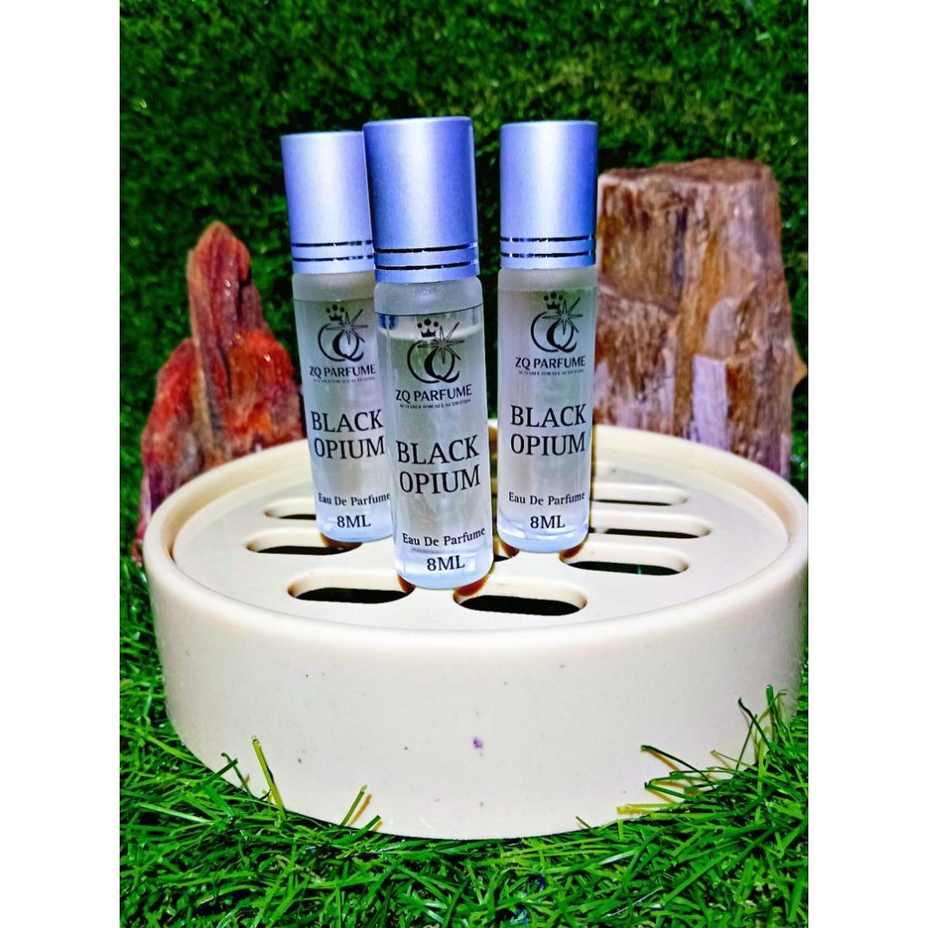 ZQ Parfume-Black Opium Roll On 8ML Tahan Lama/Parfum Inspired Aroma Black Opium 8ML