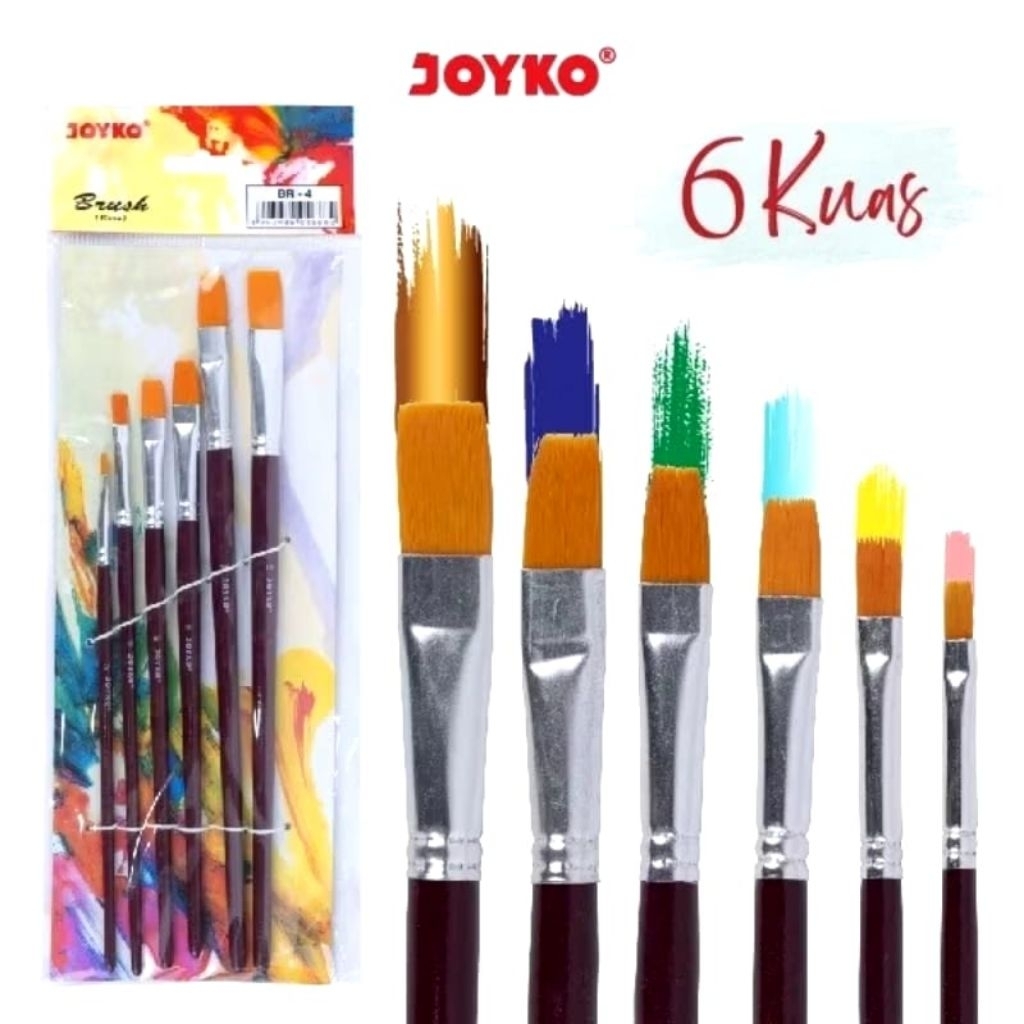 

Kuas Lukis / Brush JOYKO BR-4 / kuas 1 set 6 pcs
