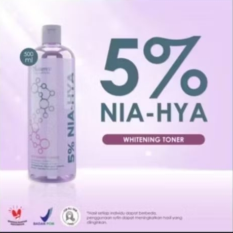 Autumn Whitening Toner 500ml – 5% NIA-HYA | Niacinamide + Hyaluronic Acid | Mencerahkan & Melembapka