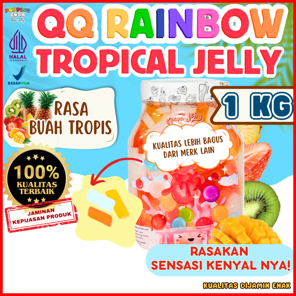 

QQRainbowJellyKonyakuToppingMinumanAndalan Lavazza Bubuk Kopi Coffee Powder - Tropical Jelly Buah Tropis 1 KG | Cocok Untuk Semua Jenis Minuman