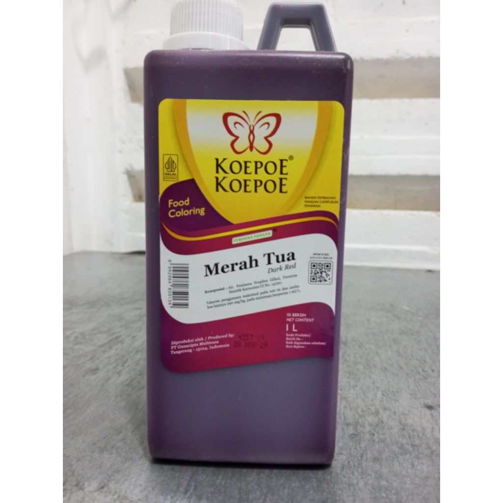 

Perwarna Makanan Koepoe Koepoe Merah Tua 1L