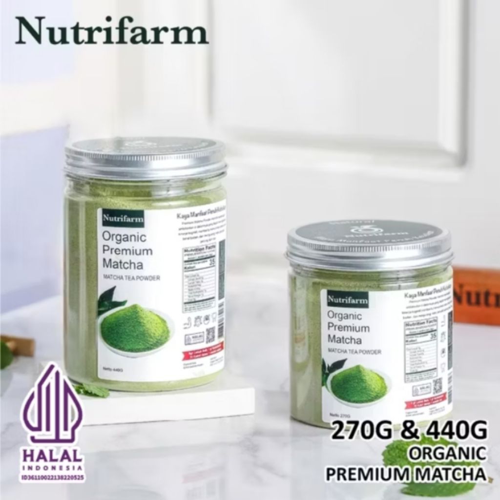 

Bubuk Matcha Organik Nutrifarm/ Organic Pure Matcha Powder