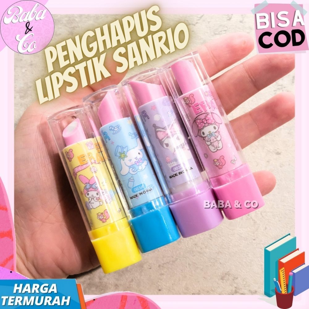 

PENGHAPUS LIPSTIK SANRIO IMUT LUCU PENGHAPUS PENSIL BENTUK LIPSTIK SANRIO UNIK LIPSTICK ERASER SANRIO IMUT HAPUSAN PENGHAPUS LIPSTIK SANRIO