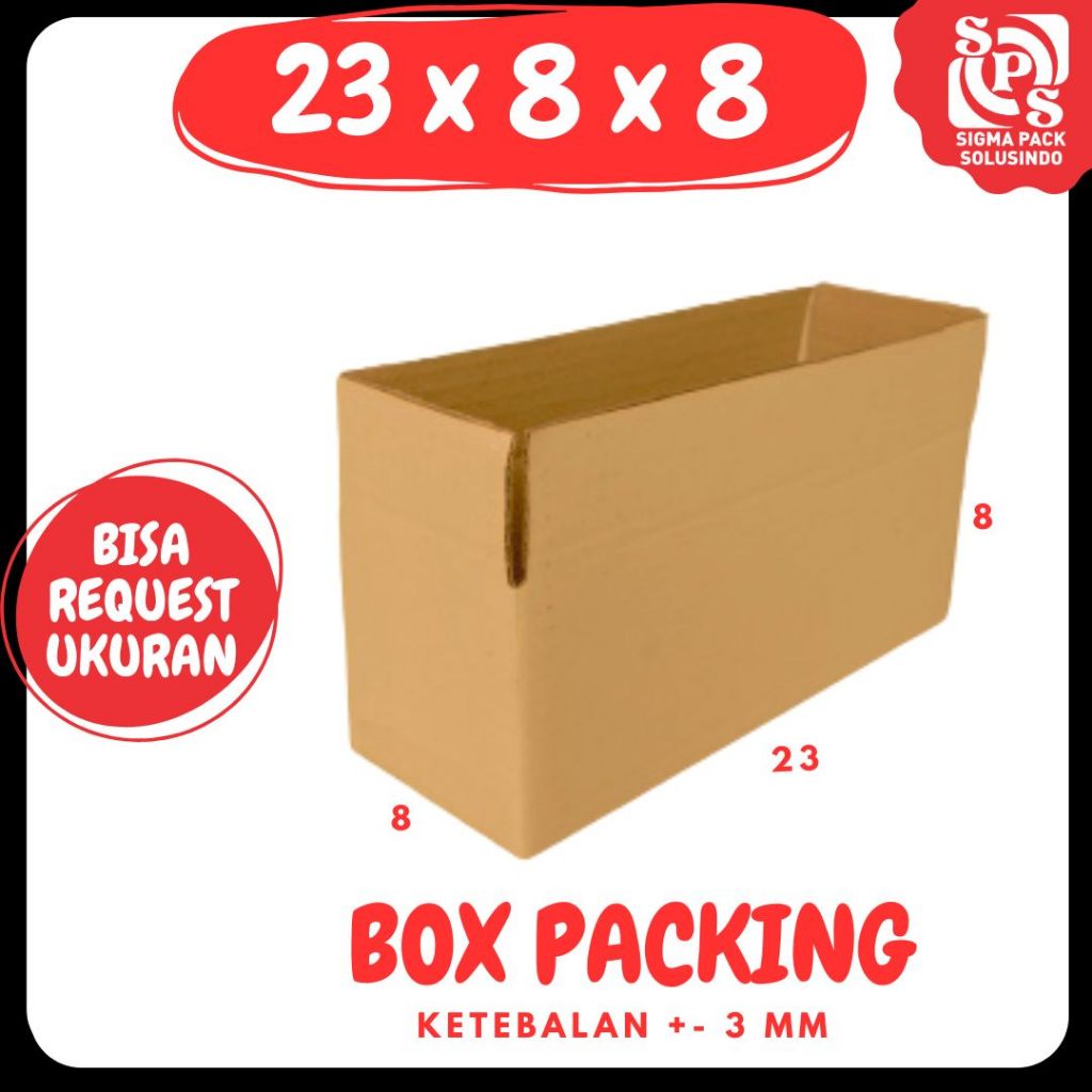 

kardus 23x8x8 Kardus box 23x8x8 Packing botol A1 Kotak dus 23x8x8 Kemasan botol Zigma Shop