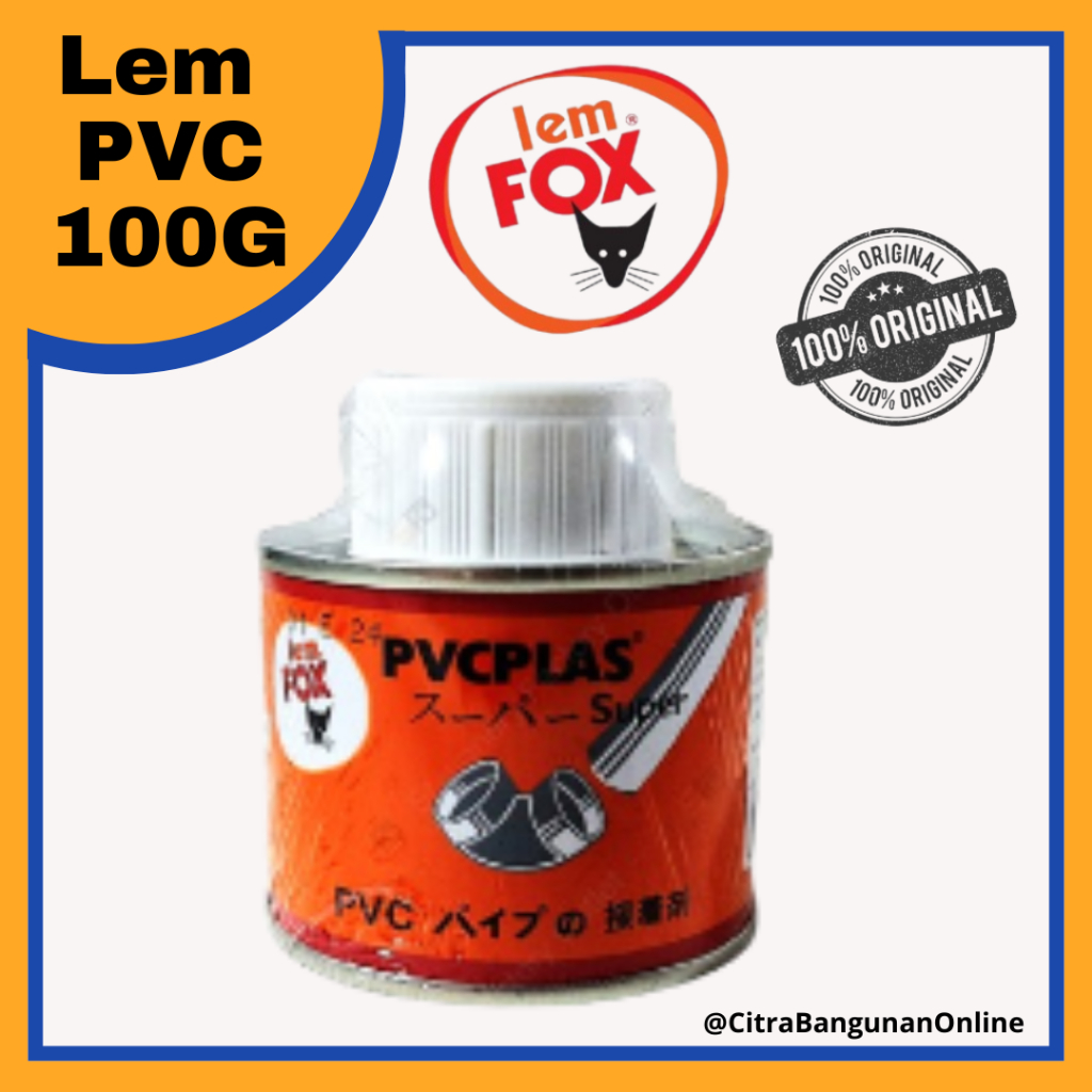 Lem PVC Kaleng 100G- Lem Fox Pipa [LEM PIPA]