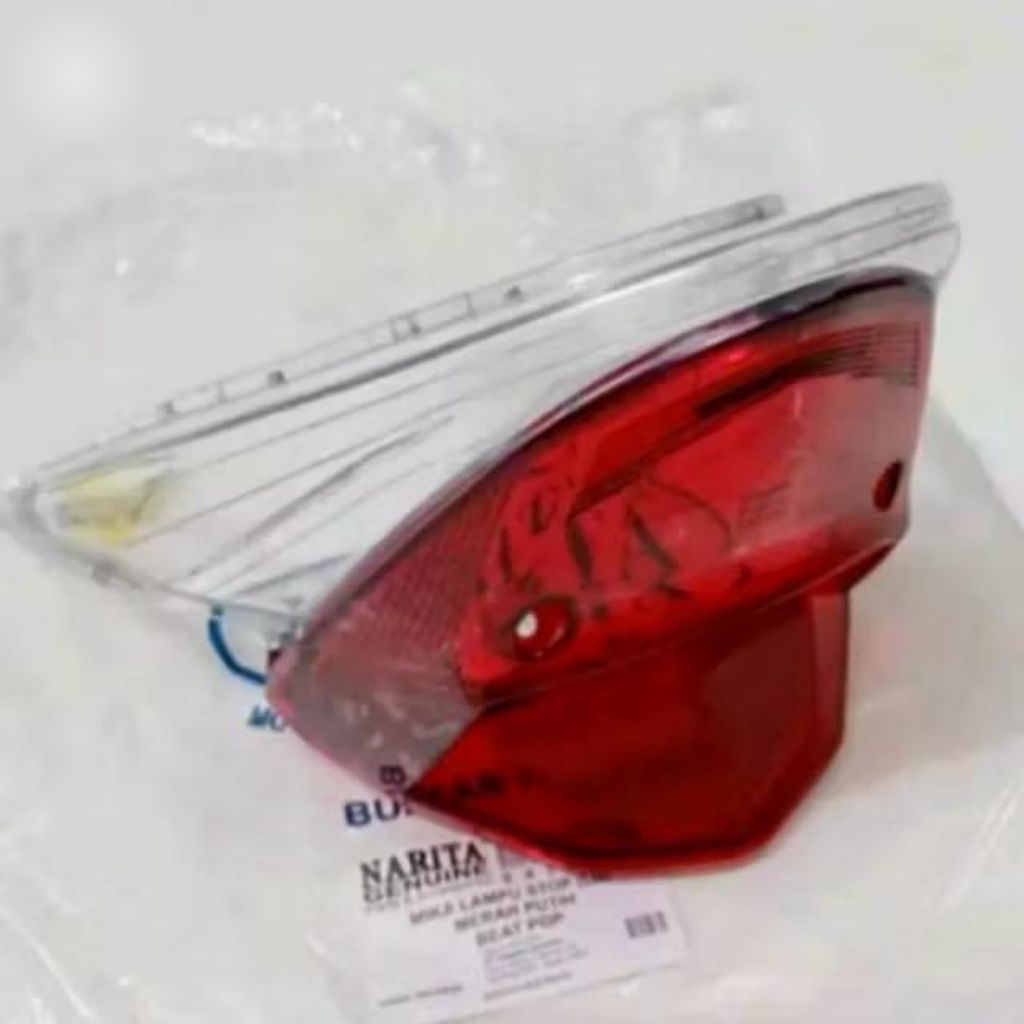 Mika kaca lampu stop rem belakang honda beat pop merah