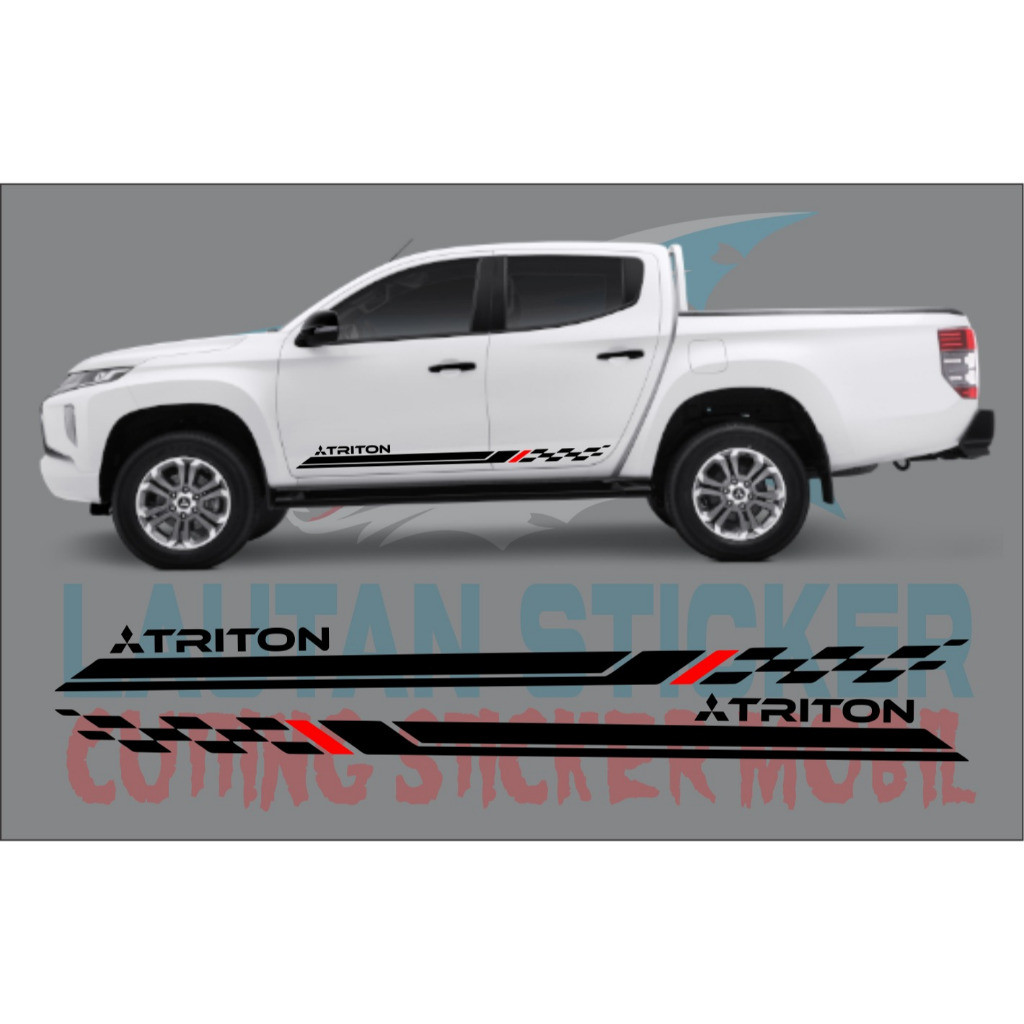promo stiker mobil triton navara hilux stiker 4x4 cutting stiker lis bodi samping mobil d max ranger