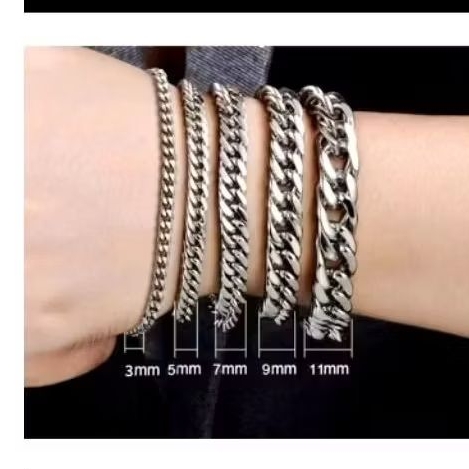 gelang rantai titanium anti karat
