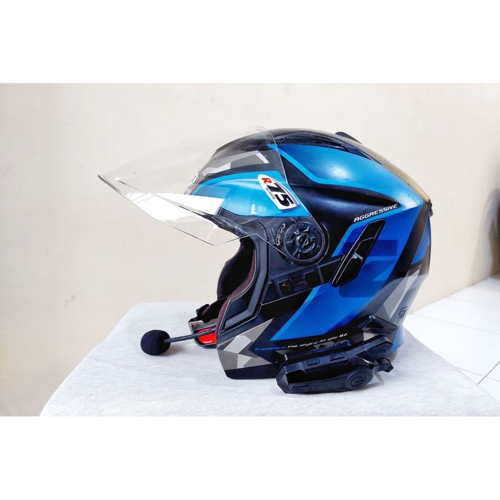 Half face Zeus 613b size L + Intercom IT E1
