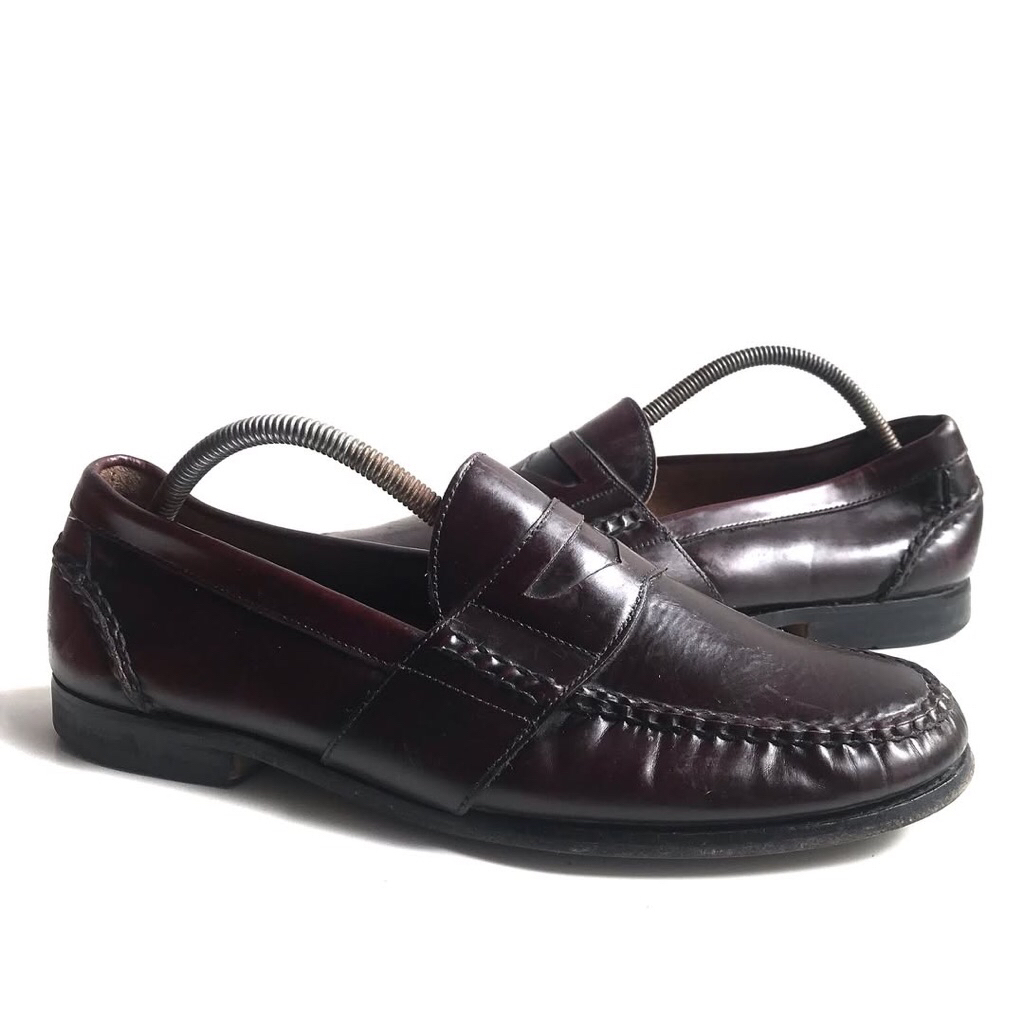 Vintage GH Bass Weejuns Penny Loafer Wine Brunell Oxblood Leather Colorway  Size 11 M 43 44 eur in  