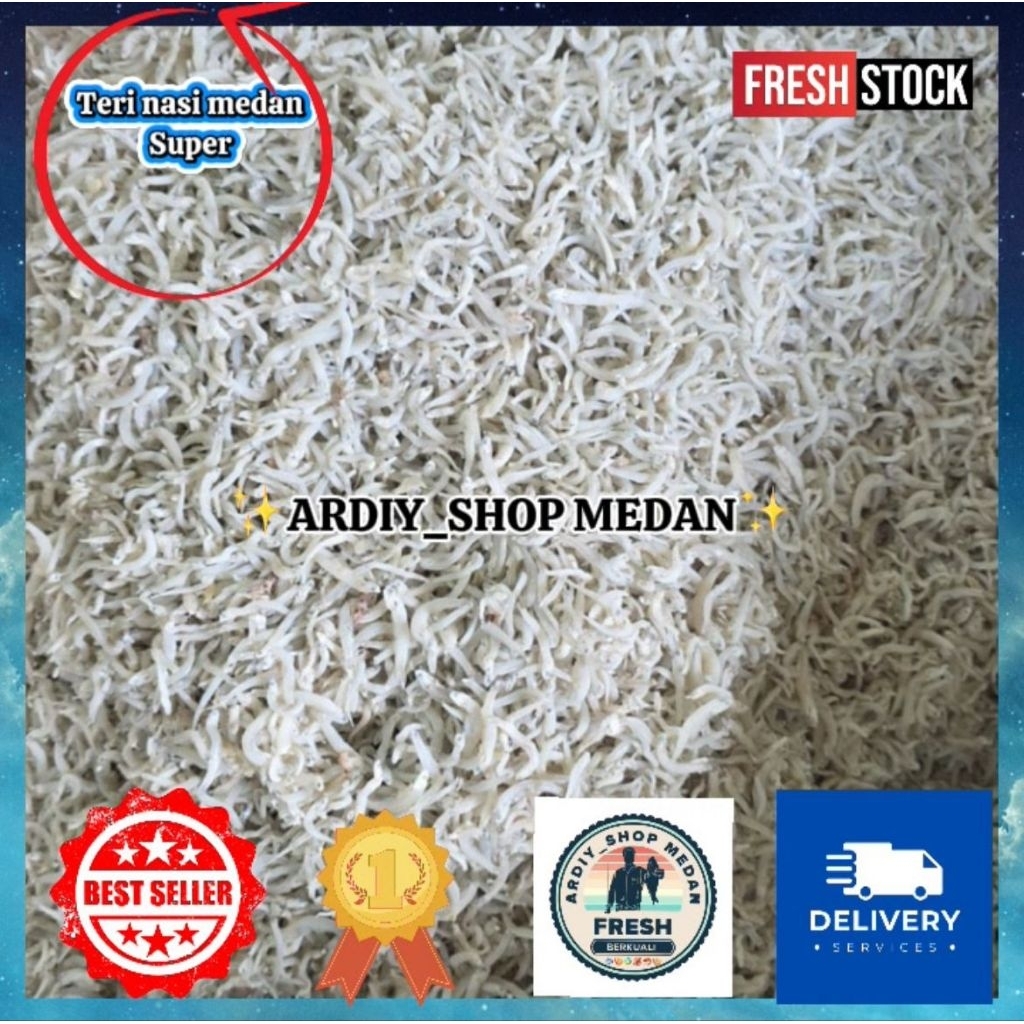 

Teri Medan / Nasi / benang isi 250 gram kecil