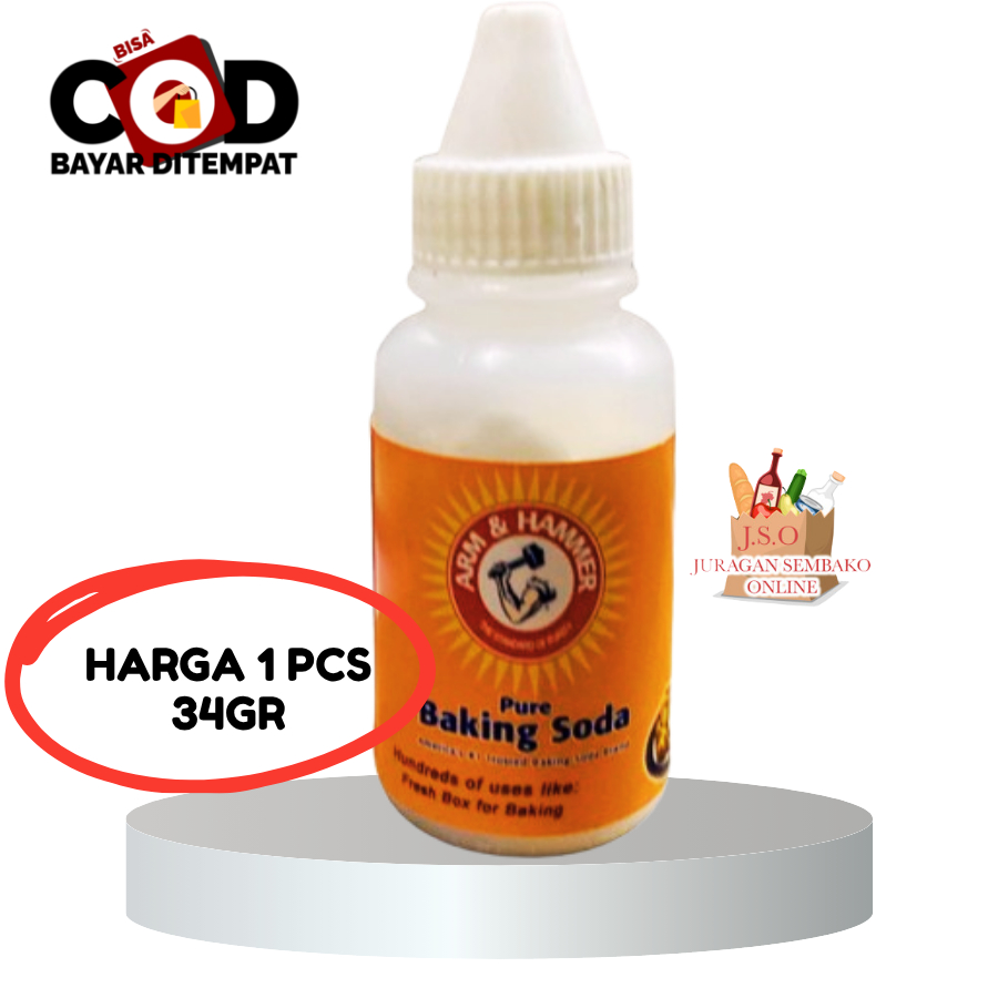 

[ JSO ] Arm & Hamer Pure Baking Soda 34gr Baking Soda Serbaguna Bahan Kue Pengembang Kue Soda Kue