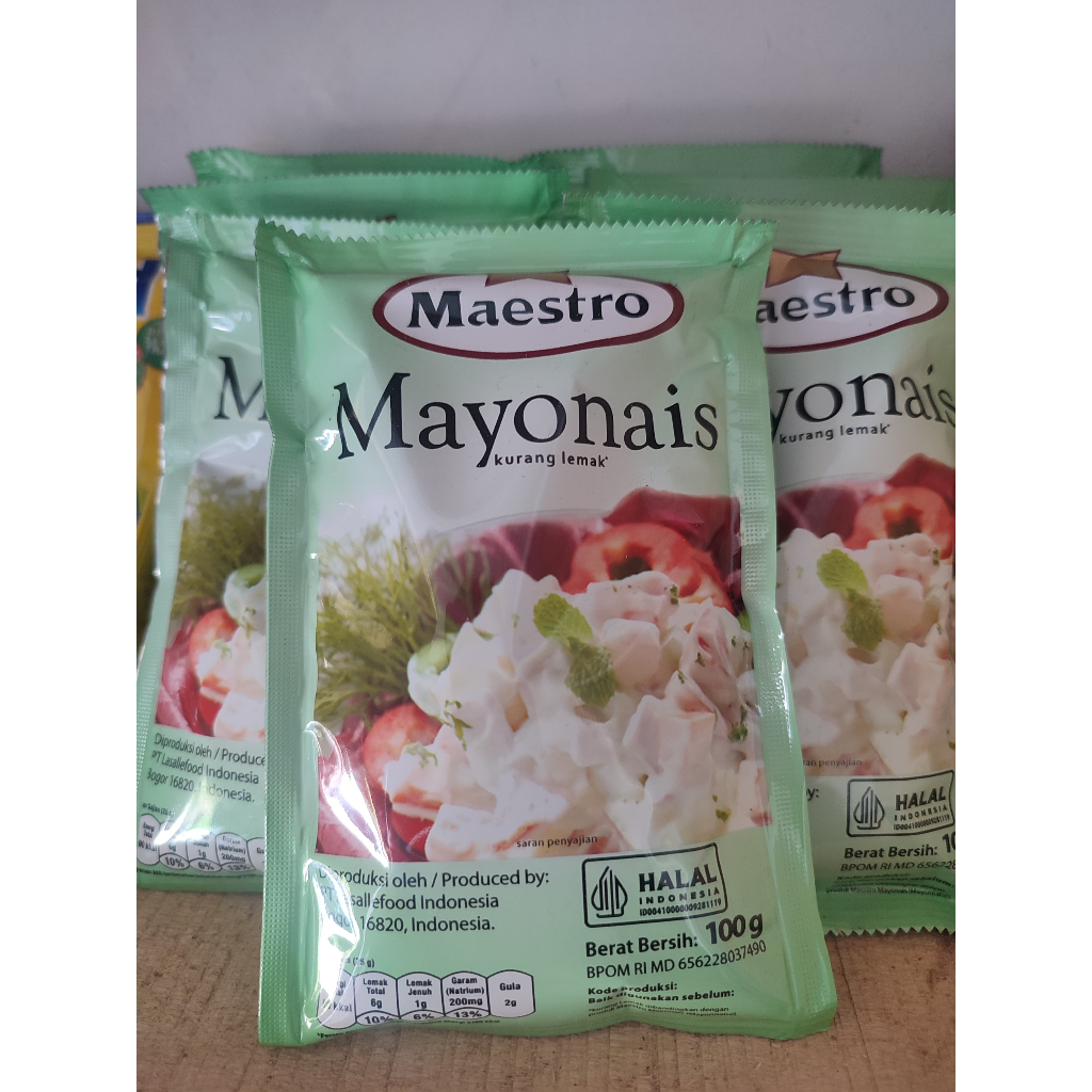 

MAESTRO SACHET 100gr Mayones / Mayonais / Mayo / Mayonnaise [HALAL] TERLARIS & TERMURAH