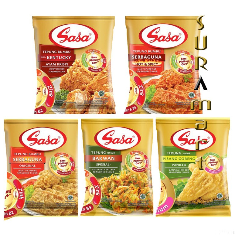 

(75 gr) SASA TEPUNG BUMBU Aneka Tepung Bumbu Instan Sasa Tepung Kriuk Tepung Serbaguna Kentucky