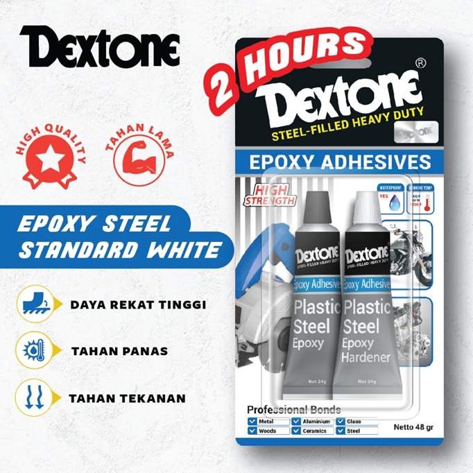 Lem Resin Epoxy Plastic Steel 2 jam DEXTONE /Lem Campur/Lem Serbaguna/Epoxy Adhesive