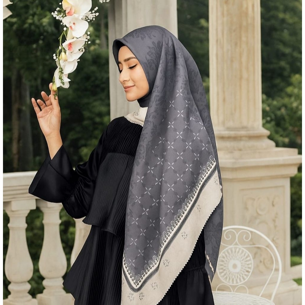 OBRAL TERLARIS ANGGREK ABU / KERUDUNG SEGI EMPAT / JILBAB INSTAN / HIJAB TERBARU TERMURAH KEKINIAN /
