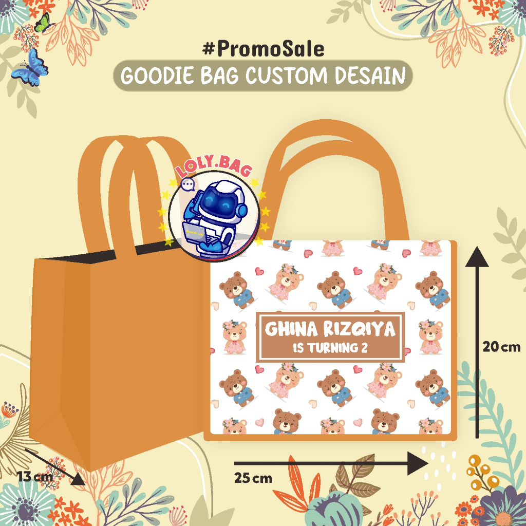 

GOODIE BAG COKLAT /Tas Ultah Custom/Goodie Bag Custom/Tas Ultah Unik/Souvenir Custom