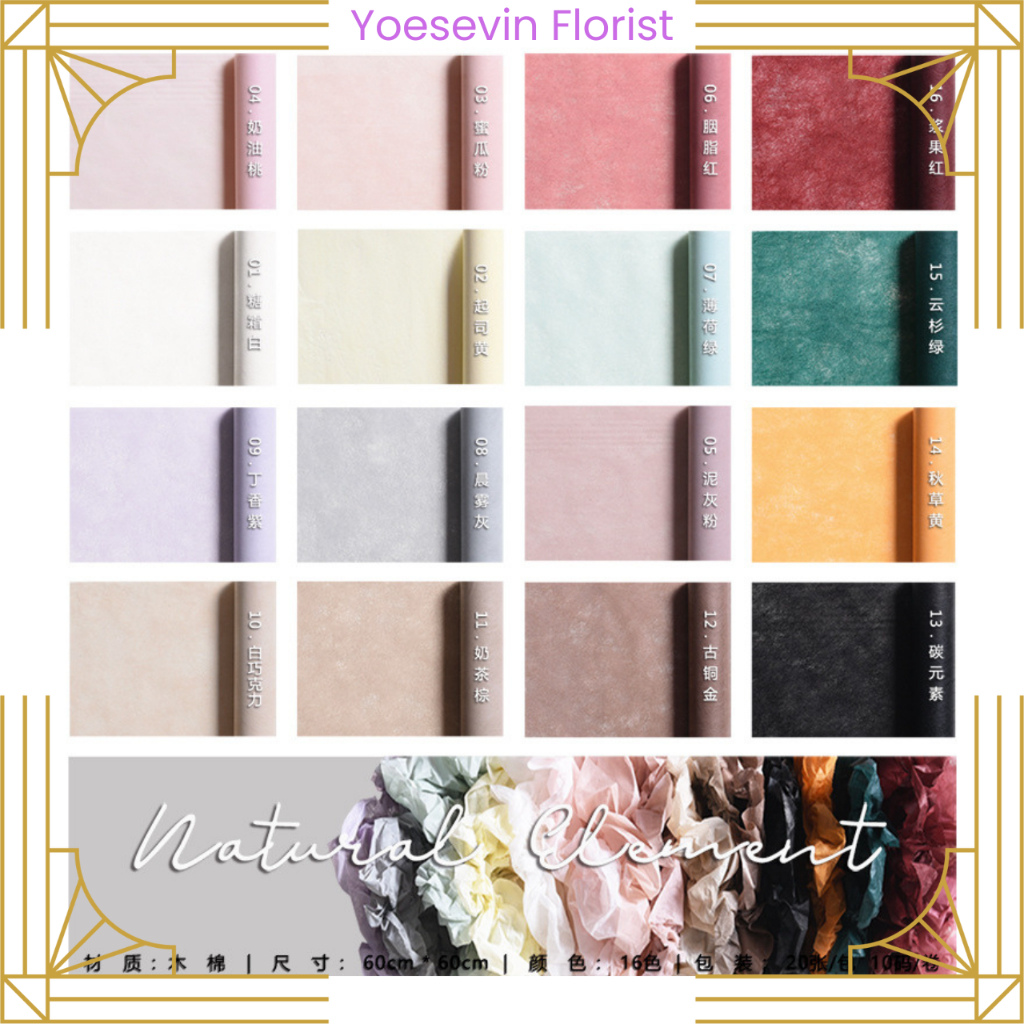 

KB6260 Kertas Buket Bunga Tissue Flower Wrapping Kertas Carang Bunga Tisue