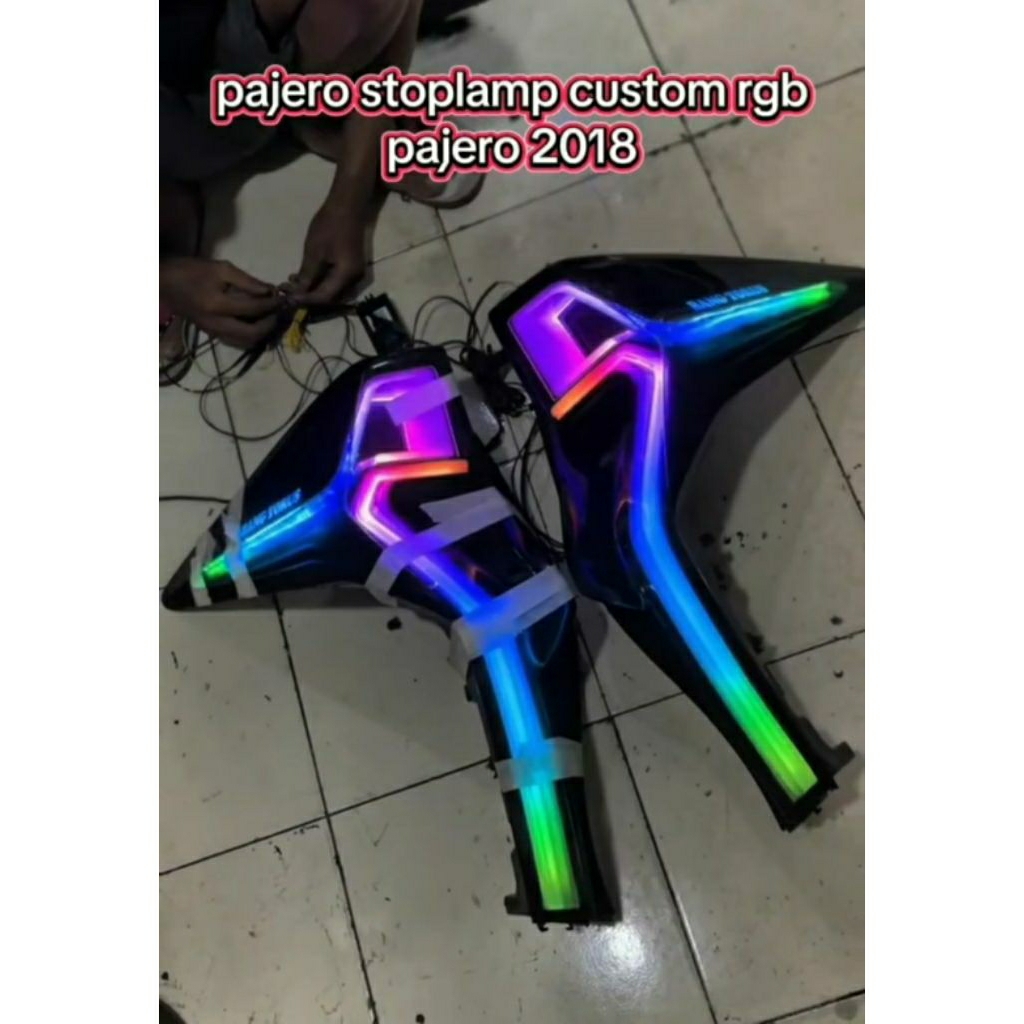 pajero stoplamp custom rgb pajero 2018, bisa custom nama