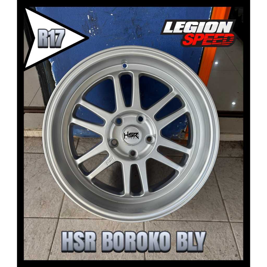 VELG HSR MODEL CELONG RING 17 PCD 5X114,3 SILVER UNTUK INNOVA R17 LEBAR 85
