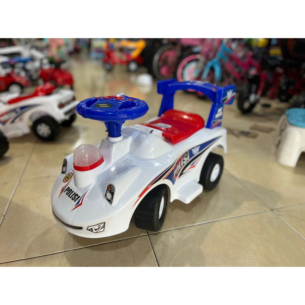 mainan anak mobil dorong model polisi ada lagunya / mainan mobil dorong polisi 2 musik led