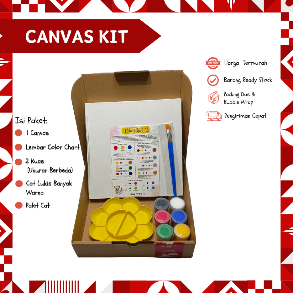 

Paket Alat Lukis Anak Lengkap 1 Set 20x30cm 20x20cm Cat Air Minyak
