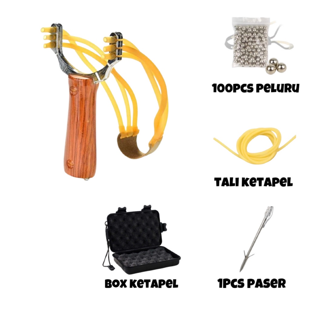 Ketapel Slingshot Aluminium Berburu Ikan - Ketapel Slingshot