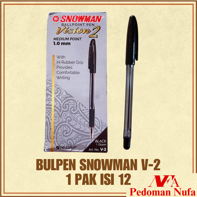 

NUFA PULPEN V-2 HITAM SNOWMAN