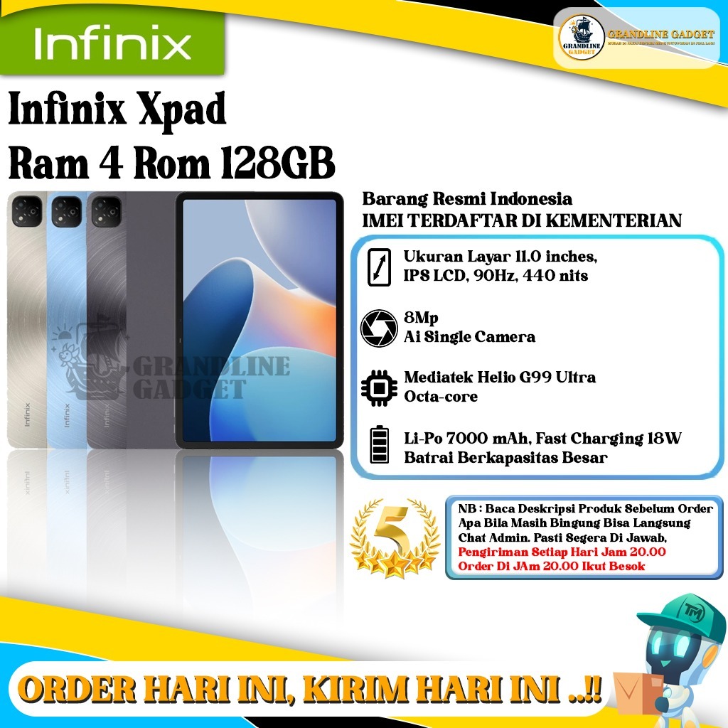 Infinix Xpad RAM 4GB ROM 128GB