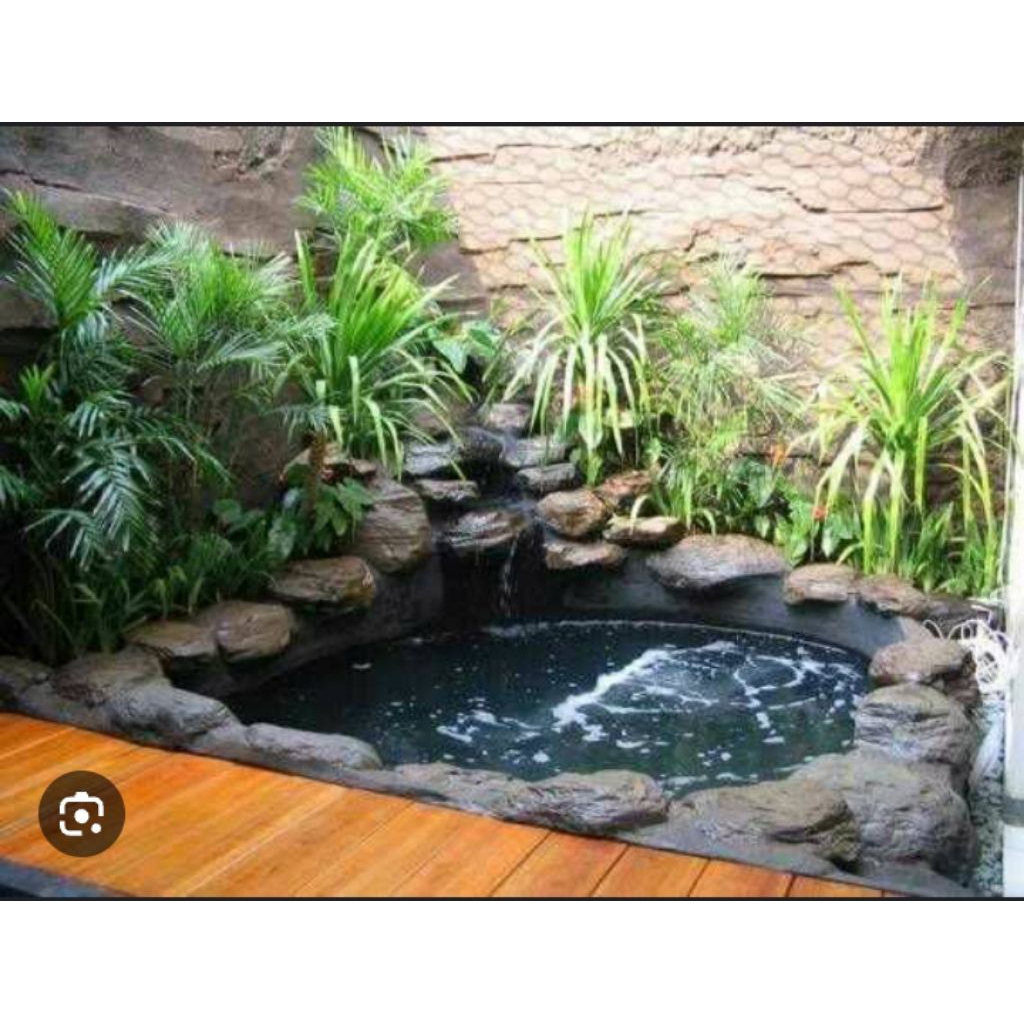 taman kolam air mancur batu alami