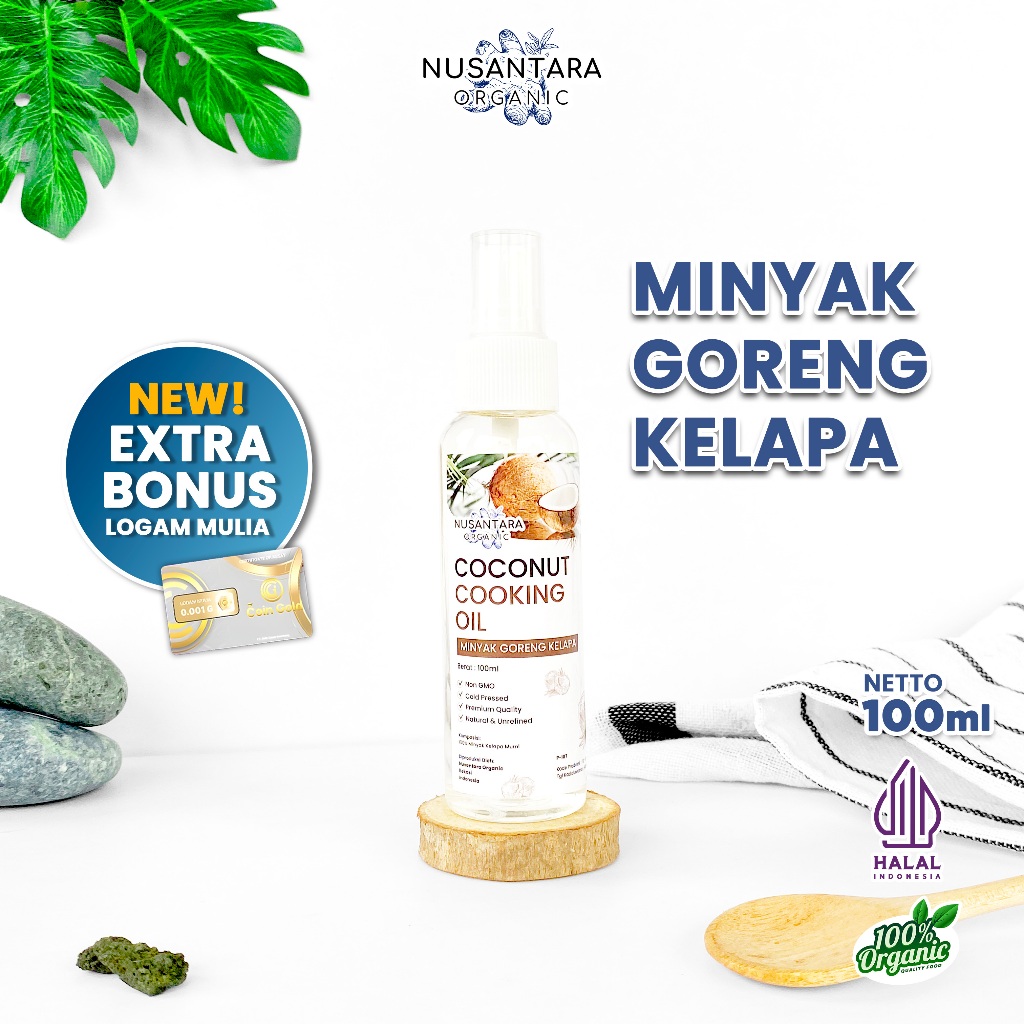 

Nusantara Organic Minyak Kelapa Goreng Non RBD Murni Alami Pure Coconut Cooking Oil 100ml