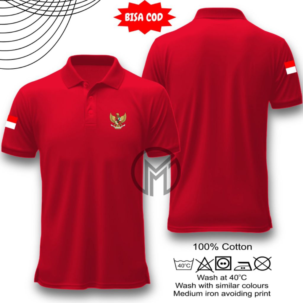 POLOSHIRT BERKERAH LOGO GARUDA PANCASILA - Baju Berkerah Logo Garuda Pancasila - POLO GARUDA PANCASI