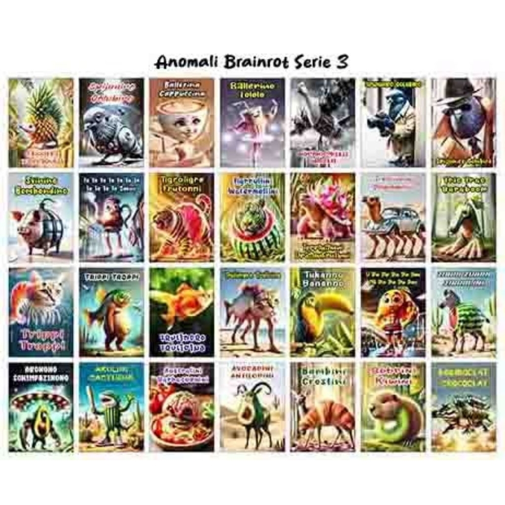 

Sticker Anomali Brainrot 28 Karakter Serie 3