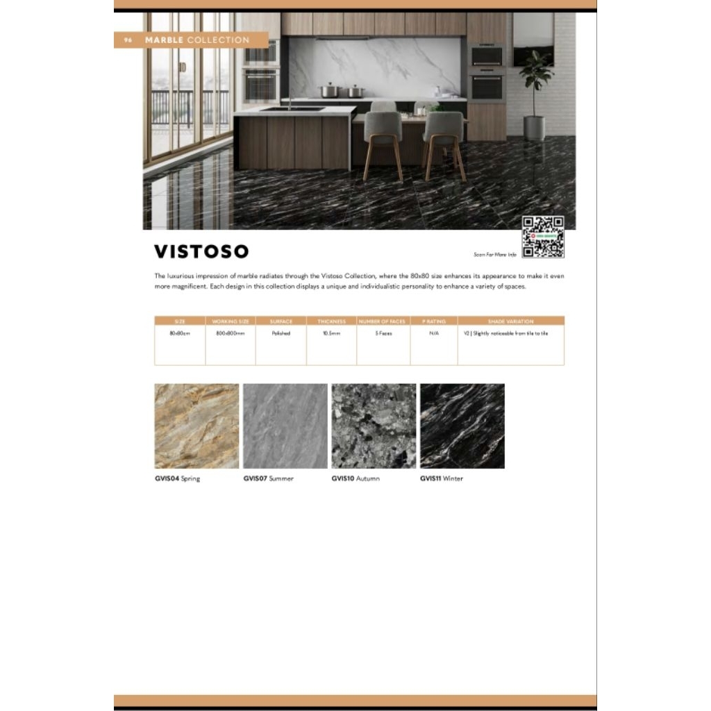 GRANIT MEREK NIRO TYPE VISTOSO GVIS04 SPRING, GVIS07 SUMMER, GVIS10 AUTUMN, GVIS11 WINTER UKURAN 80X