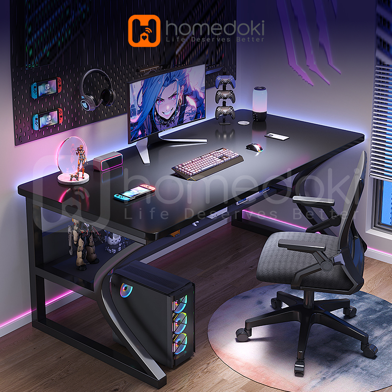 Homedoki Meja Tamu Minimalis/Meja Komputer/Meja Kerja/Meja Gaming/Meja Laptop