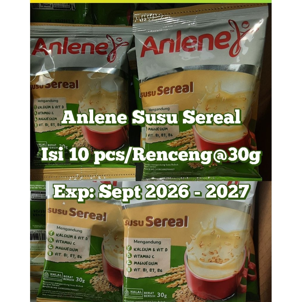 

Anlene Susu Sereal 10 pcs/ Renceng Exp. 2026 - 2027