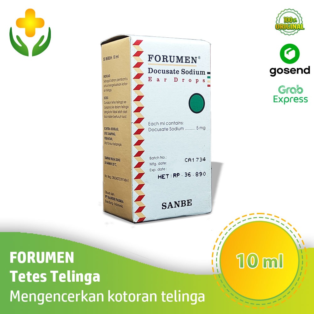Forumen Tetes Telinga 10 ml - Obat Tetes Membersihkan Kotoran Telinga