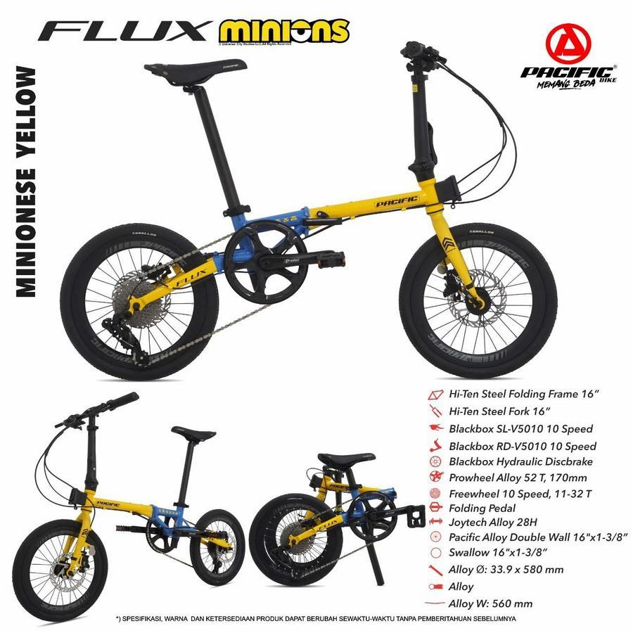 Sepeda Lipat Pacific Flux Minion 16 inch 1 x 10 Speed