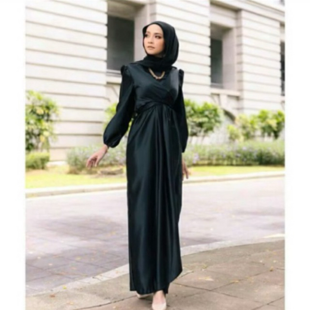 Zalma Dress Satin | Gamis Satin | Dress Pesta | Gaun Pesta