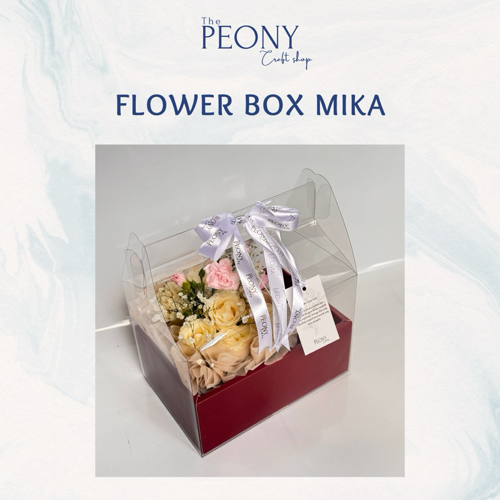 The Peony Craft - FLOWER BOX MIKA / CANDLE BOX MIKA / FLOWER BOX AND CAKE