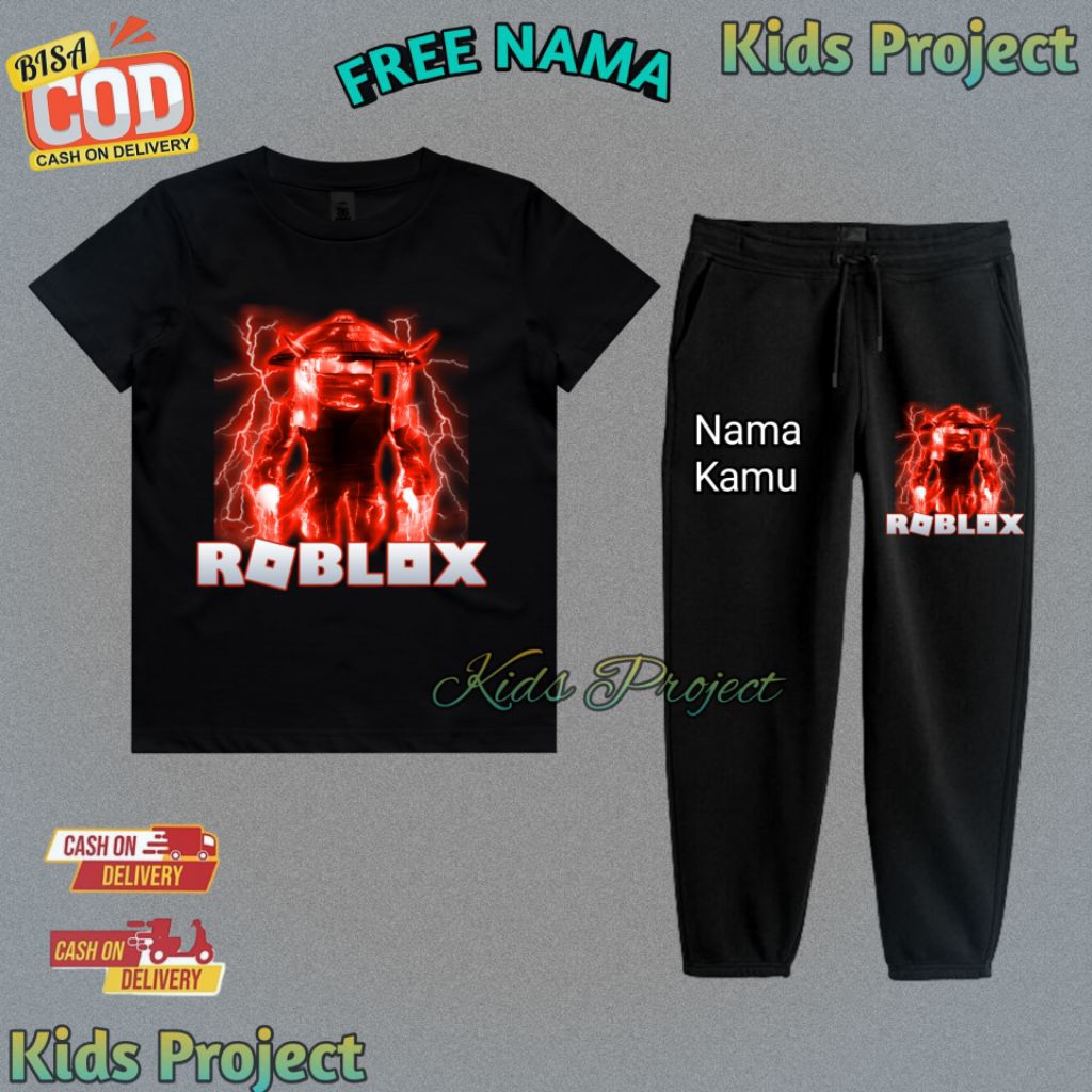 Baju Kaos Setelan Anak Roblox Ninja Legends Karakter Shadowfire Element
