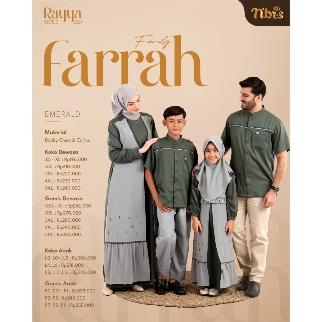 SALE 50% SARIMBIT NIBRAS FARRAH EMERALD BY NIBRAS_KOKO JUMBO NIBRAS TERBARU_KOKO NIBRAS JUMBO DISKON