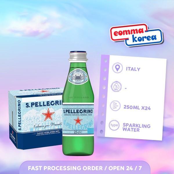 

San Pellegrino Sparkling Mineral Water 250ml [ Dus isi 24 Botol ] Khusus JNE Trucking + Termasuk Packing Kayu