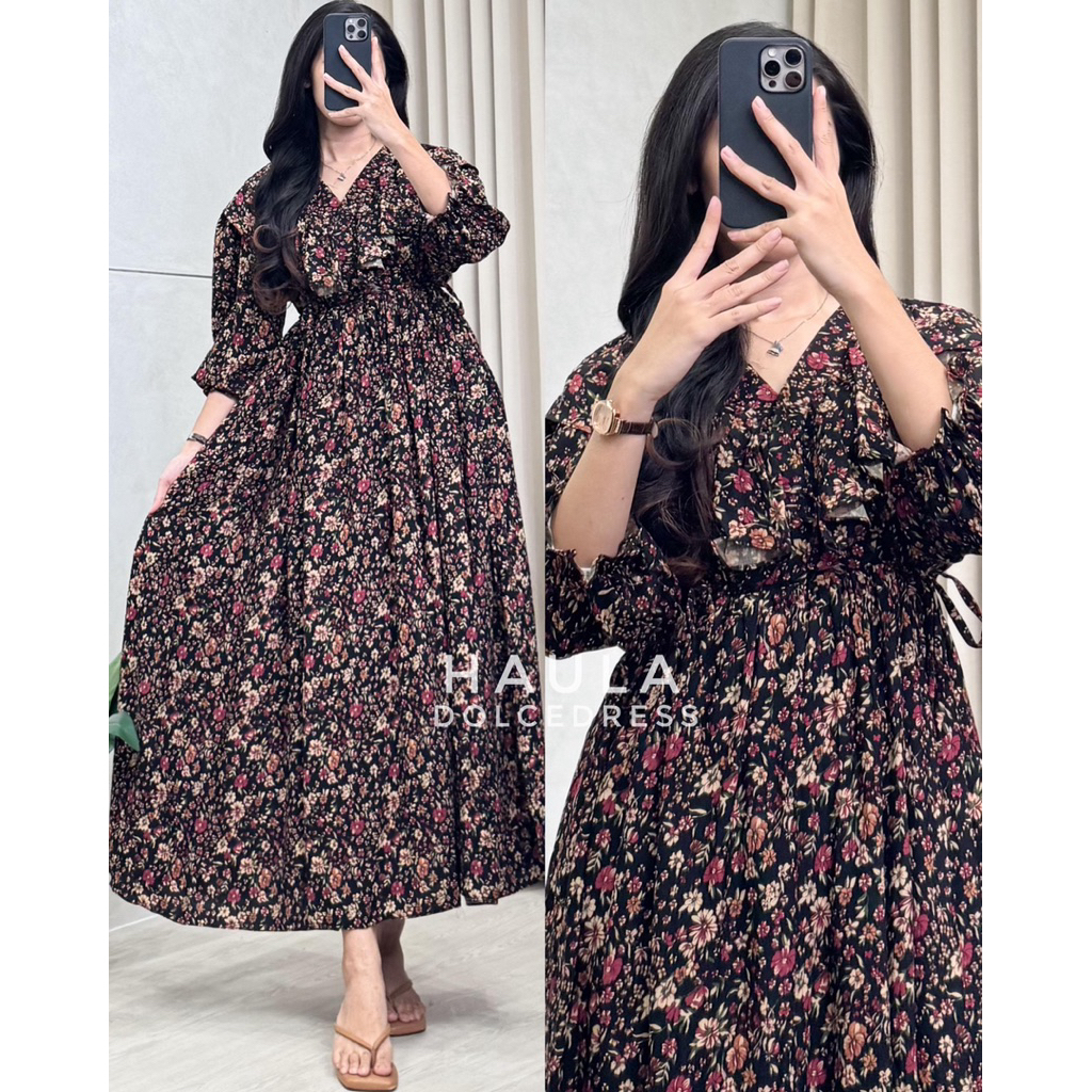 Daster Arab Dolce HAULA Long Dress Rayon By Dolce